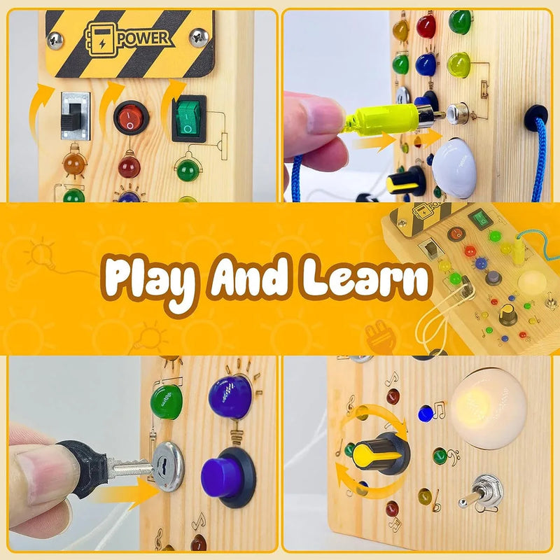 Montessori Wooden Busy Board Sensory Toys